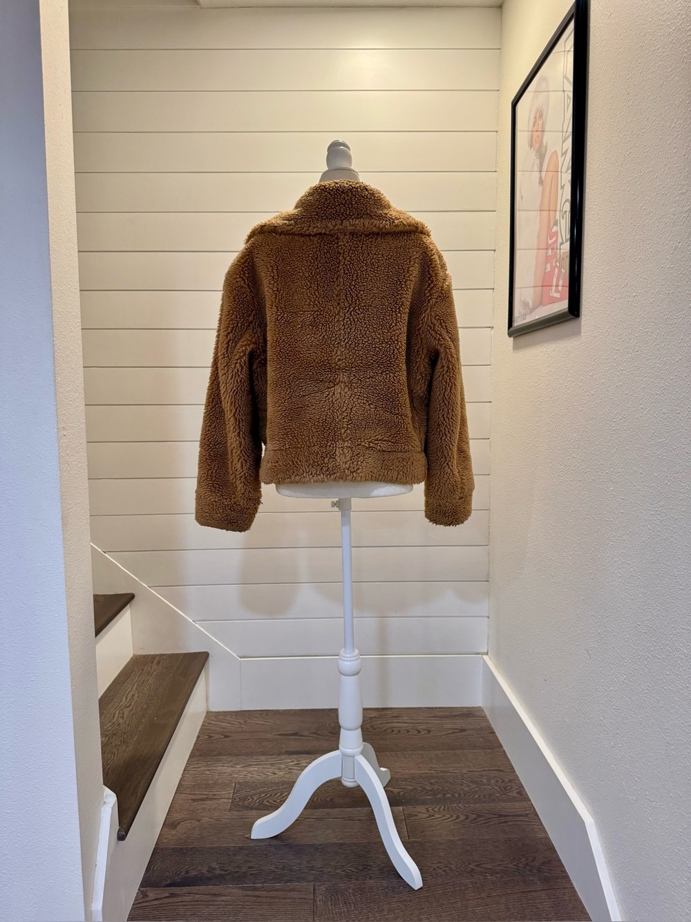 Carbon38 Wonens Teddy Bear Jacket - Camel Brown